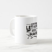 Mug Coiffeuse Stylo Barber Ciseaux Coiffeur Idée cadea (Devant gauche)