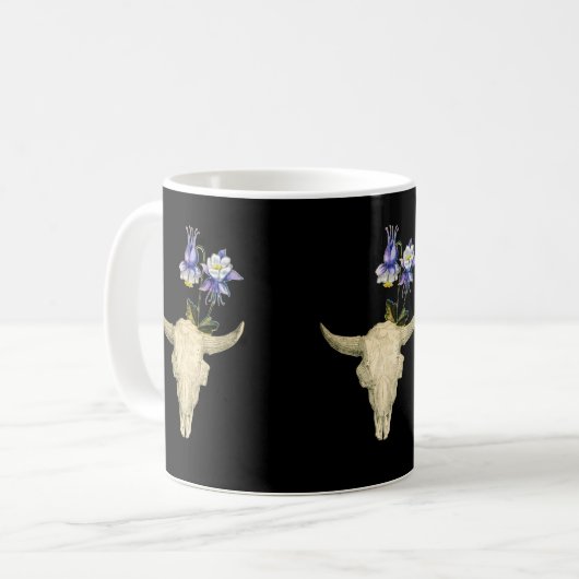 Mug Coiffure de la vache à tête blanche de l'Ouest PUR (Devant gauche)