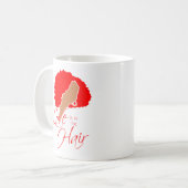 Mug Coiffure noire naturelle | L'amour est dans les ch (Devant gauche)