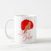 Mug Coiffure noire naturelle | L'amour est dans les ch (Gauche)