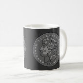 Mug Coin arrondi gris Morgan (Devant droit)