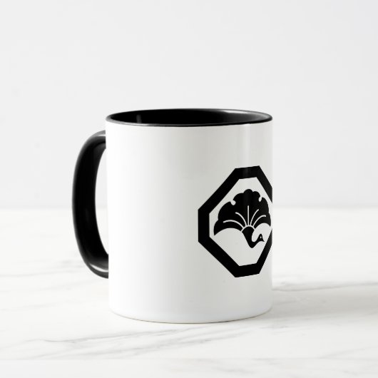 Mug Coin d'angle coupé avec grue ginkgo (Devant gauche)