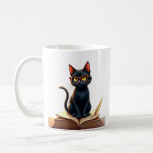 Mug Coin d'étude amateur de livres sur l'académie somb