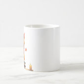 Mug Coin lecture confortable de chat d'automne Illustr (Centre)