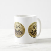 Mug Coin Unicorne Or Rond (Devant droit)