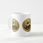 Mug Coin Unicorne Or Rond (Devant gauche)