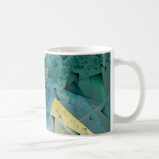 Mug Coins verts fractaux géométriques (Droite)