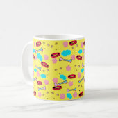 Mug Col de chien mignon et conception d'os (Devant gauche)