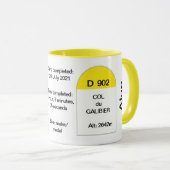 Mug Col du galibier, marqueur routier français, VTT (Devant droit)