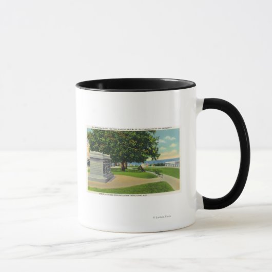 Mug Coles Hill Vue du monument funéraire de Mayflower (Droite)