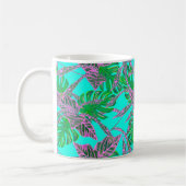 Mug Coleus foliaire de Monstera tropical turquoise ros (Gauche)