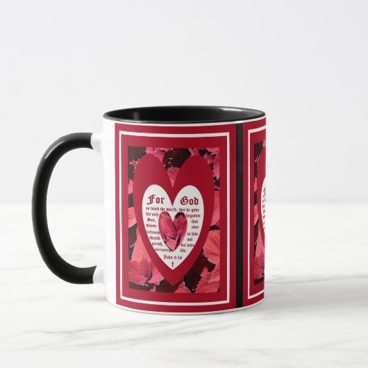 Mug Coleus Gros plan avec John 3:16 (Gauche)