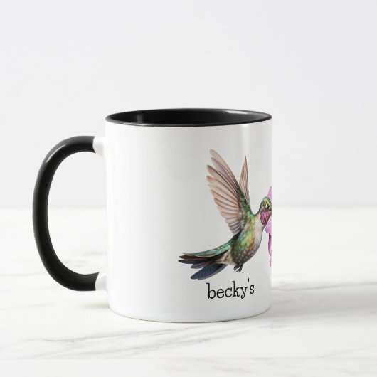 Mug Colibri à fleurs pourpres (Gauche)