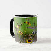 Mug Colibri à gorge rubis "dans Plains Coreopsis" (Devant gauche)