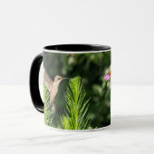 Mug Colibri à gorge rubis "En fleurs" (Devant gauche)