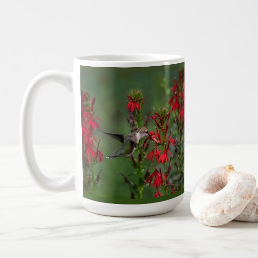 Mug Colibri À La Fleur Cardinale (Avec donut)
