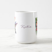 Mug Colibri à l'aquarelle avec fleurs (Centre)