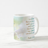 Mug Colibri à queue large femelle Psaume 70:4 KJV (Devant droit)