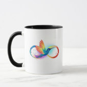 Mug Colibri arc-en-ciel avec symbole Infinity (Gauche)
