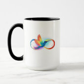 Mug Colibri arc-en-ciel avec symbole Infinity (Gauche)