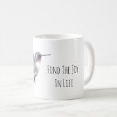 Mug Colibri de joie violet vert (Devant droit)