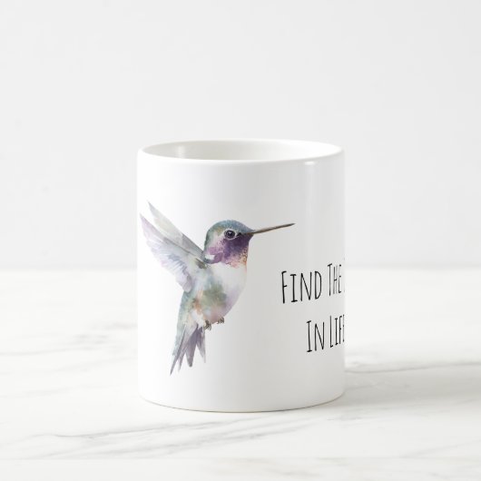 Mug Colibri de joie violet vert (Centre)
