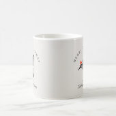 Mug Colibri de Noël personnalisé rouge gris santa (Centre)