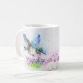 Mug Colibri Elegant Bleu Violet Personnalisé (Devant gauche)