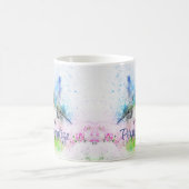 Mug Colibri Elegant Bleu Violet Personnalisé (Centre)