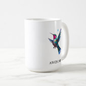 Mug Colibri élégant sur fond blanc (Devant droit)