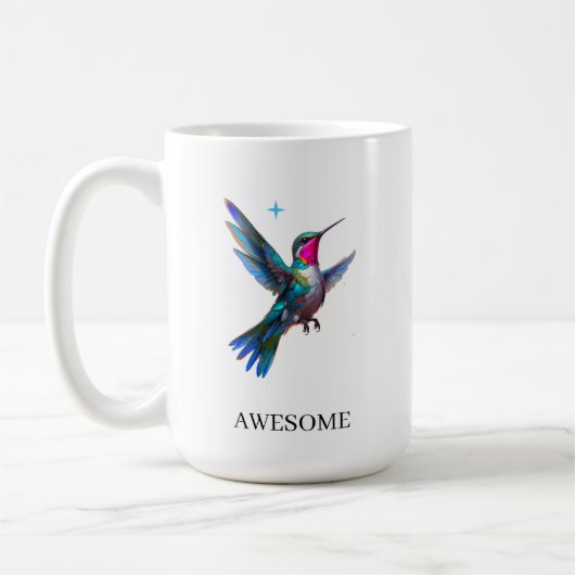 Mug Colibri élégant sur fond blanc (Gauche)