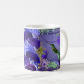 Mug Colibri en cristal violet et dentelle en arrière (Devant droit)