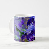 Mug Colibri en cristal violet et dentelle en arrière (Devant gauche)