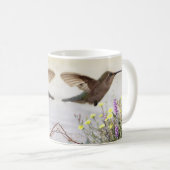 Mug Colibri et Art numérique Fleur sauvage (Devant droit)