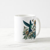 Mug Colibri Et Fleurs (Devant droit)