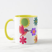 Mug Colibri et fleurs personnalisés (Gauche)