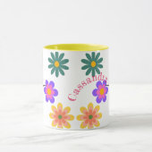 Mug Colibri et fleurs personnalisés (Centre)