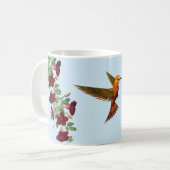 Mug Colibri et Fleurs Rouges (Devant gauche)