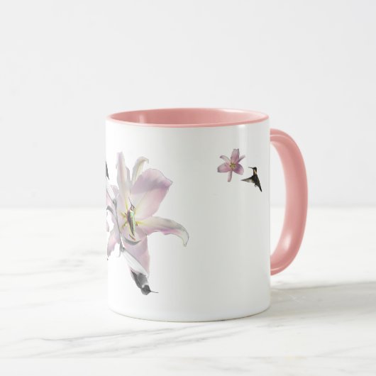Mug Colibri et lys (Devant droit)