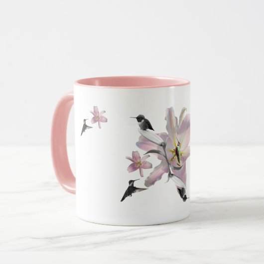 Mug Colibri et lys (Devant gauche)
