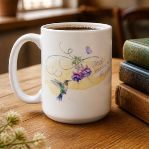 Mug Colibri et papillon inspirants