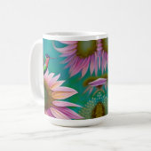 Mug Colibri et tournesol rose (Devant gauche)