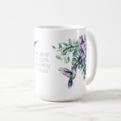 Mug Colibri floral aquarelle (Devant droit)