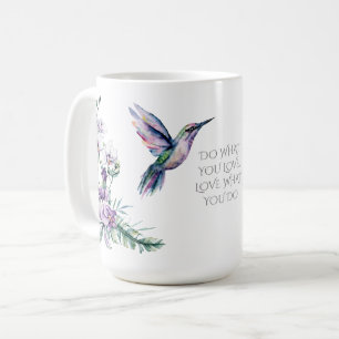 Mug Colibri floral aquarelle