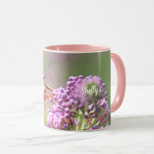 Mug Colibri-mouche sur un Buisson de Papillon (Devant droit)