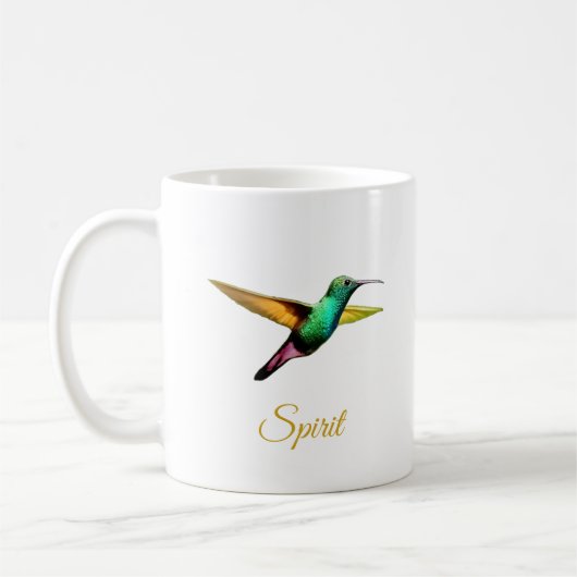 Mug Colibri multicolore mignon & calligraphie (Gauche)