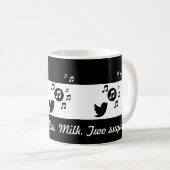 Mug Colibri noir et blanc personnalisé (Devant droit)
