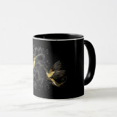 Mug Colibri noir et or (Devant droit)