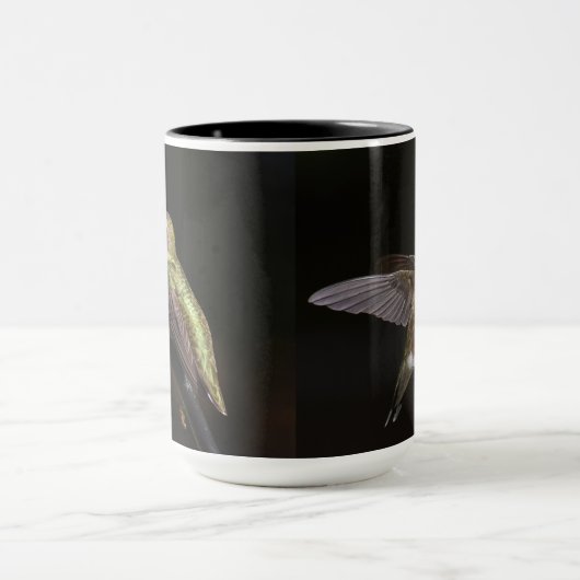 Mug Colibri sur noir (Centre)