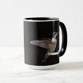 Mug Colibri sur noir (Devant droit)
